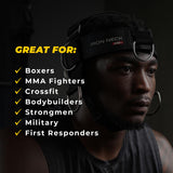 Iron Neck Trainer Alpha Plus, Advanced Neck Harness for Strengthening, Portable Head Weight Lifting Harness with Vertical Adjustment Strap for Improved Fitting, for Home and Gym Use Iron Neck