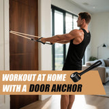 WHATAFIT Resistance Bands, Exercise Bands，Resistance Bands for Working Out, Work Out Bands with Handles for Men and Women Fitness, Strength Training Home Gym Equipment Gradient Coffee