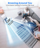 Portable Air Conditioners, 1700ml Evaporative Air Cooler with Remote, 120° Oscillating Mini Air Conditioner Portable with 3 Speeds XAMATTS