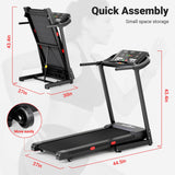 THERUN Incline Treadmill, 0-12% Incline Treadmill for Running and Walking, 300 lbs Weight Capacity, Wide Belt,3.0HP,18" LED Screen, 2 Layers Shock-Absorbing Red