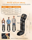 DEJUNPIOOL Leg Massager with Heat and Compression - Foot Calf Thigh Massage for Circulation and Pain Relief, Professional Compression Boots with 6 Modes, 9 Intensity, 4 Heat, Gifts for Mom Dad