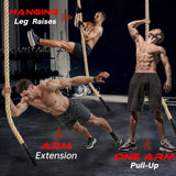 Climbing Rope Gym Workout - 35FT Heavy Duty Jute Thick Ropes for Adults Strength Training Outdoor Tree Swing Indoor Home Fitness Exercise - 1.5 Inch