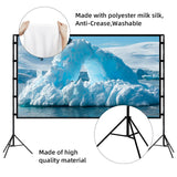 TOWOND Projector Screen with Stand, 100 inch Outdoor Projector Screen Portable Indoor Projection Screen 16:9 4K Rear Front Movie Screen with Carry Bag for Home Backyard Theater 100 inch
