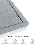 Fluxynara Felt Bulletin Board, 47.2" x 35.4", Slate Gray