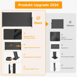 Side Awning with Privacy Screen Protection, Carbon Gray Waterproof & UV-Resistant Outdoor Side Pull Shade for Patios