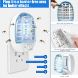 2 Packs Bug Zapper Indoor, Electronic Mosquitoes Killer Zapper with Blue Lights for Living Room, Baby Room, Kitchen, Bedroom(0518)