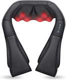 Neck and Shoulder Massager, Christmas Gifts for Mom Dad Deep Kneading Massage Pillow with Heat | Black COMFIER