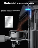 Tuni G1 Conical Burr Coffee Grinder, 48 Grind Settings Anti-static Burr Mill, Precision Electronic Timer and LED Touchscreen, Silver