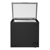 FRIGIDAIRE Chest Deep Freezer, 7 Cu. Ft, Black Adjustable Thermostat-Removable Vinyl Coated Wire Basket-Easy Defrost Drain, Eye-Catching Stainless Steel Top Door- Garage Ready