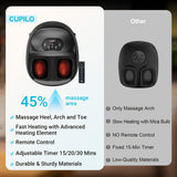 CuPiLo Foot Massager with Heat, FSA Eligible HSA Store Upgraded Full Foot Shiatsu Massage for Neuropathy, Remote Control Multi-Level Settings, Feet Massager for Plantar Fasciitis, Gifts for Men Women