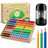 Electric Pencil Sharpener with 324 Count Colored Pencils Bulk for Classroom