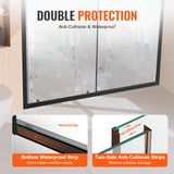 VEVOR Semi-Frameless Shower Door, 57.7-59 W x 70 H in, Shower Sliding Glass Door with 1/4 in(6mm) Clear Tempered Glass, Waterproof Shatterproof Stainproof with Stainless Steel Hardware, Matte Black