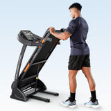 THERUN Incline Treadmill, Treadmills for Running and Walking, 300 lbs Weight Capacity Folding Treadmill with 0-15% Auto Incline, Wide Belt, 3.5 HP, App, Heart Rate, Black-Cooling Fan