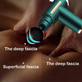 Lancai Massage Gun for Body, Percussion Deep Tissue Massage Gun with LCD Screen and 4 Massage Heads, Fascia Gun to Relieve Muscle Pain (Green)