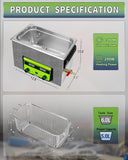 ONEZILI 6L Ultrasonic Cleaner, 180W 40kHz Ultrasonic Parts Cleaner, Adjustable Power, Sweep & Degas for 360°Cavitation Cleaning- Industrial Ultrasonic Cleaning Machine for Hardware & Mechanical Parts