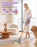 Dsoope YU7 Max Cordless Vacuum Cleaner 650W 80Min 55kPa Powerful Suction Stick Vacuum, Anti-Tangle, Touch Screen, Self-Standing Lightweight Wireless Vac for Home Pet Hair Carpet Hard Floors