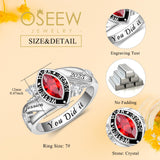 Oseew 2027 High School Class Ring for Women College (White Gold)