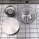 VESLA HOME 30 inch Drop in Kitchen Sink, Topmount Single Bowl 304 Stainless Steel Handmade Satin Finish Kitchen Sinks with Dish Grid and Strainer