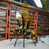 MechPuConToy 3D Metal Wasp Bionic Mechanical Model Surrealistic Creative Collectible Kits, for Teens and Adults (Finished Version)