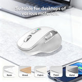 Bnnwa Rechargeable Wireless Mouse with Side Scroll Bluetooth Mouse -White