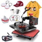 Heat Press Machine 5 in 1 Combo Heat Press 12 x 15 Inch Heat Transfer Machine 360-Degree Swing Away Digital Shirt Printing