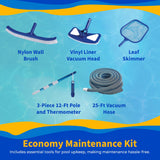 Affinity 24-ft Round 52-in Deep 7-in Top Rail Resin Swimming Pool Package