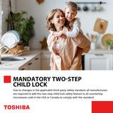 Countertop Microwave Oven with Smart Sensor and Position Memory Turntable, Function, 1.6 Cu.ft 13.6" Removable Black Stainless Steel, 1200W TOSHIBA