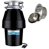 Eco Logic EL-7-DS-BN 7 Designer Series Food Waste Disposer with Brushed Nickel Sink Flange, 1/2 HP