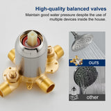 FROPO Tub Shower Faucet Set with Valve, 6-Inch Shower Head and Handle Set Brushed Nickel, Single-Handle Tub and Shower Trim Kit with Touch-Clean Rain Shower Head and Tub Spout
