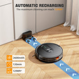 XIEBro Robot Vacuum and Mop Combo, 2 in 1 Vacuuming & Mopping Robot with Schedule, App/Bluetooth/Voice, 3200Pa Max Suction, Self-Charging Robot Vacuum Cleaner, Slim, Ideal for Hard Floor, Carpet