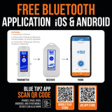 Deep Freeze BlueTipz Tip-Up Ice Fishing Alarm - Bluetooth Transmitter - Bite Alarm - Ice Fishing Tip-Up Light - Ice Fishing Gear & Accessories - Free Bluetooth iOS & Android Application