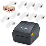 ZP 450 Replacement - ZP 230 Direct Thermal Bar Code Printer | USB, Serial, and Parallel Connectivity 203 DPI Resolution | 4" x 6" Direct Thermal (250 x 10 Rolls = 2500 Labels Included)