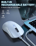 12000 DPI Rechargeable Wireless Mouse with 6 Programmable Buttons, Ergonomic Computer Mouse for Laptop