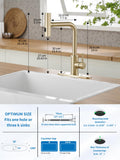 Gold Kitchen Faucets with Pull Down Sprayer,Waterfall Kitchen Sink Faucet,Commercial Utility Stainless Steel Kitchen Faucets,Single Handle Kitchen Sink Faucet with Pull Down Sprayer for 3 Function