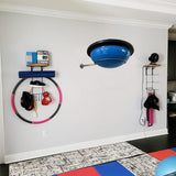 Pmsanzay Wall Mounted Half Ball Balance Trainer Holder, Sturdy Stainless Steel Balance Trainer Storage Rack, Half Yoga Exercise Ball Display Holder for Home Gym,Studios - No Balance Trainer Pmsanzay