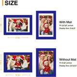 decorUhome 4x6 Picture Frame Set of 10, Display Photos 3.5x5 with Mat or 4x6 Unmatted for Picture Frames Collage Wall Decor, Royal Blue