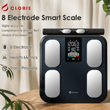 CLORIS 8 Electrodes Digital Smart Scale FSA&HSA Eligible for Body Weight Fat Accurate BMI Muscle Mass Body Composition Measurement Health Analyzer with App Bluetooth