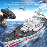 GoolRC Remote Control Warship RC Military Battleship, 1:390 Scale Remote Control Boat for Lakes and Rivers, 2.4GHz RC Armed Cruiser Boat Model with Low Battery Alarm and 3 Batteries for Adults