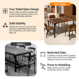 Farmhouse Dining Table for 6-8 People, Large Rustic Wooden Kitchen & Dining Room Table