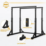 Bongkim Dip Bar, Heavy Duty Dip Station with 7 Height Levels, 800lbs Adjustable Parallel Bars for Tricep Dips Pull-Ups L-Sits Calisthenics Exercises Strength Training (Black)