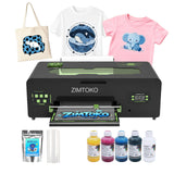 ZIMTOKO A3 R1390 G6 DTF Printer Bundles with Roll Feeder, DTF Printer Machine for T-Shirt Printing, Direct to Film, White Ink Circulation System, Automatic Maintenance (Printer+Software+Consumable)