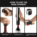 BLUBYEES Electric Wine Bottle Opener with Charging Base & Built-in Foil Cutter – Rechargeable Intelligent Touch-Activated Automatic Corkscrew – Luxury Christmas Wine Gifts for Women, Men, Seniors