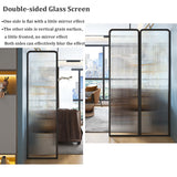 6ft Tall Modern Metal Folding Room Divider - 4 Panel Privacy Screen for Home, Office & Studio - Stylish Space Separator & Decorative Partition Solution
