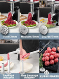 Oaomi 3200W Max Electric Meat Grinder & Sausage Stuffer - Mincer Machine with Tool 2 Blade And 3 Plates, 3 Tubes & Kubbe Kit Tool for Home Kitchen Use（Black）