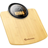 Adamson Hybrid 2-in-1 Analog & Digital Weighing Scale for Body Weight up to 400lbs - Thick Tempered Glass - Extra Large Display - Easy to Read Digital Bathroom Scale - New - Wood