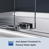 DELAVIN Frameless Shower Door, 56-60"W x 75"H Adjustable Glass Shower Door