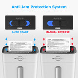 White Shredders for Home Office, 10-Sheet Cross Cut Paper Shredder for Home Use, P-4 Security Level, Small Quiet Credit Card Shredders for Office with Jam Proof System, 4 Gallons Bin (S3201-W) BONSEN