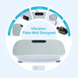 Furrnook Smart Auto Vibration Plate – 10-Level Silent Shaker Machine for Weight Loss, Toning & Massage | No-Remote Patented Start-Stop (Grey)