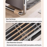 Large Dish Drying Rack, Stainless Steel Anti-Rust Dish Racks for Kitchen Counter, Multifunctional Dish Drainer Space-Saving Dish Drainer with Slotted Design