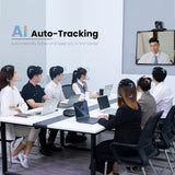 4K Conference Room Camera System, AI Auto-Tracking PTZ Camera 5X Digital Zoom with Speakerphone Set 120° Wide-Angle TONGVEO